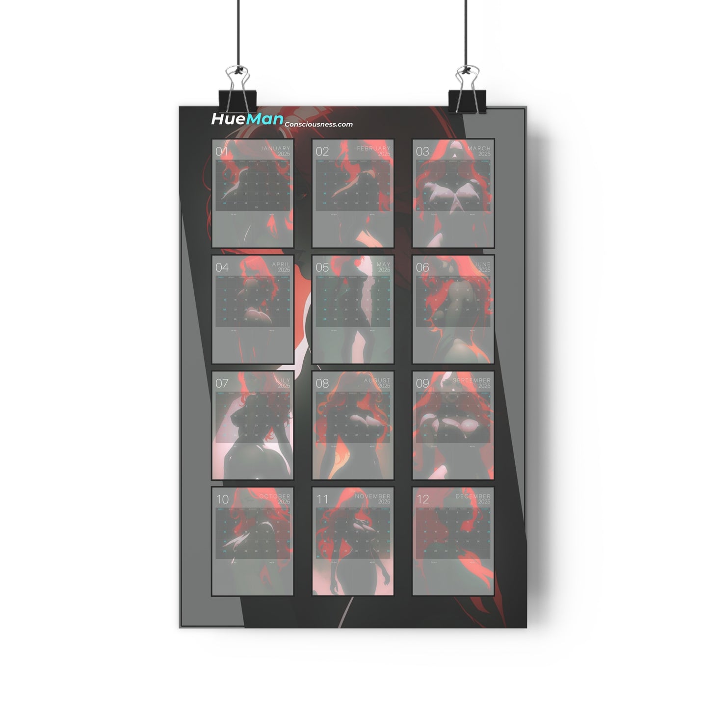 Jahresplaner 2025 | Red Lady | POSTER