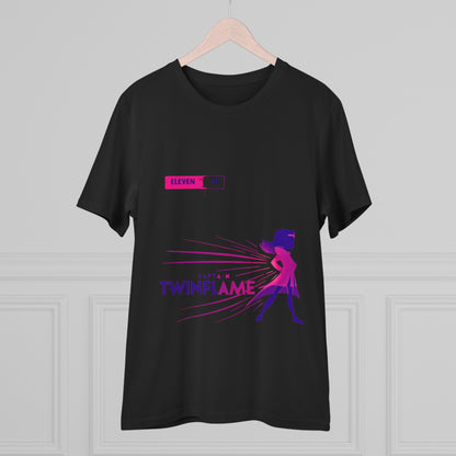 "Cosmic Commander: Captain Twinflame's Voyage in Violet" - T-shirt - Unisex