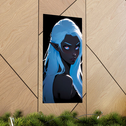 Midnight Muse: Drow Elf enchants amidst the shadows