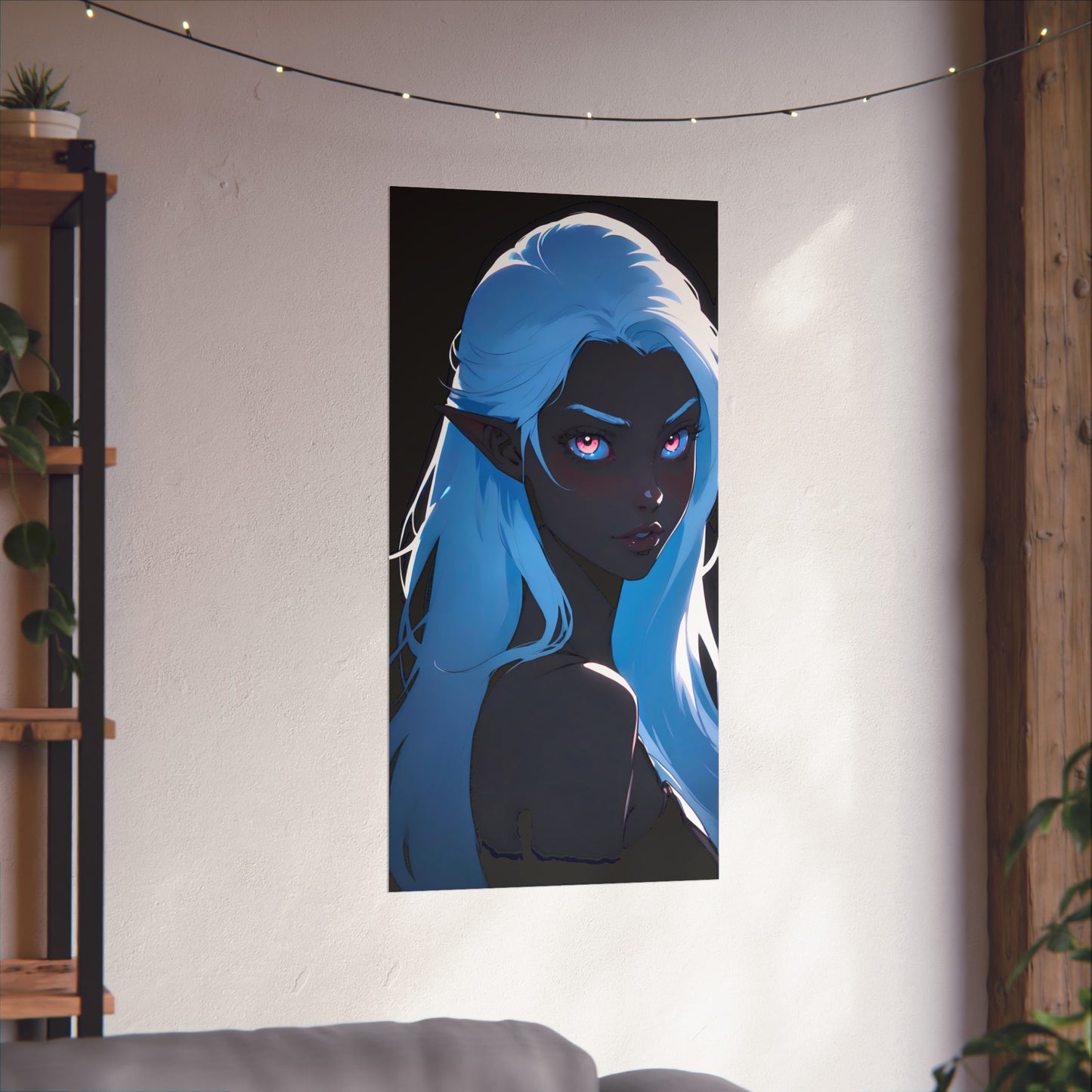 Midnight Muse: Drow Elf enchants amidst the shadows