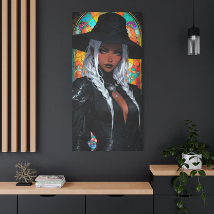 Hats off to beauty: Black elegance enriched by the splendor of stained glass