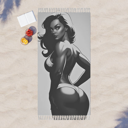 "Fit Majesty: A Look at the Form of the Muscular Courtesan" - Towel - Boho Beach Towel