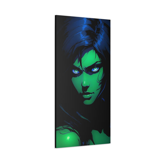 Emerald Rage: The Intense Gaze of the She-Hulk Beauty