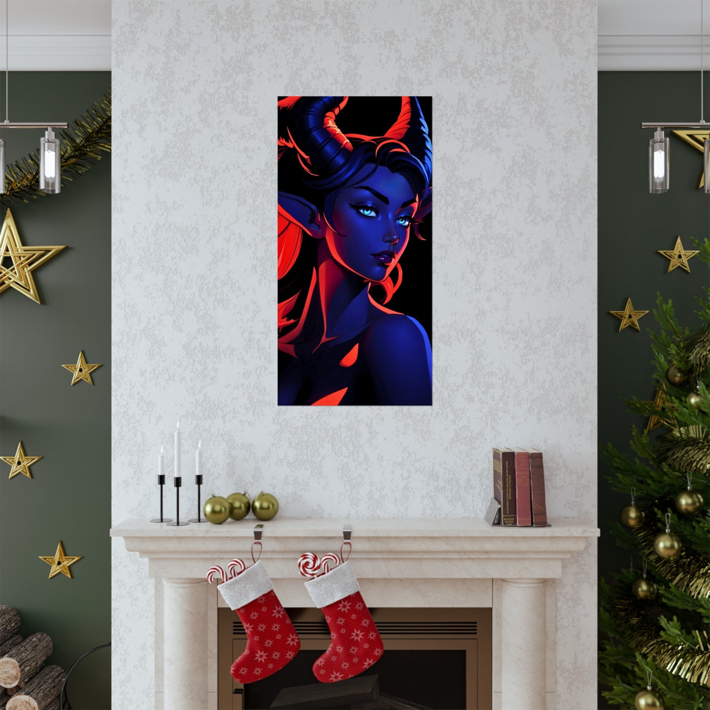 Tantalizing Duality: Tiefling in Blue and Red