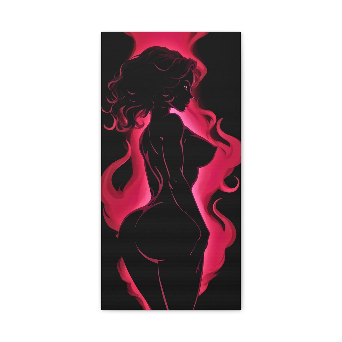 Glowing Shadow: Silhouette of an anime flame