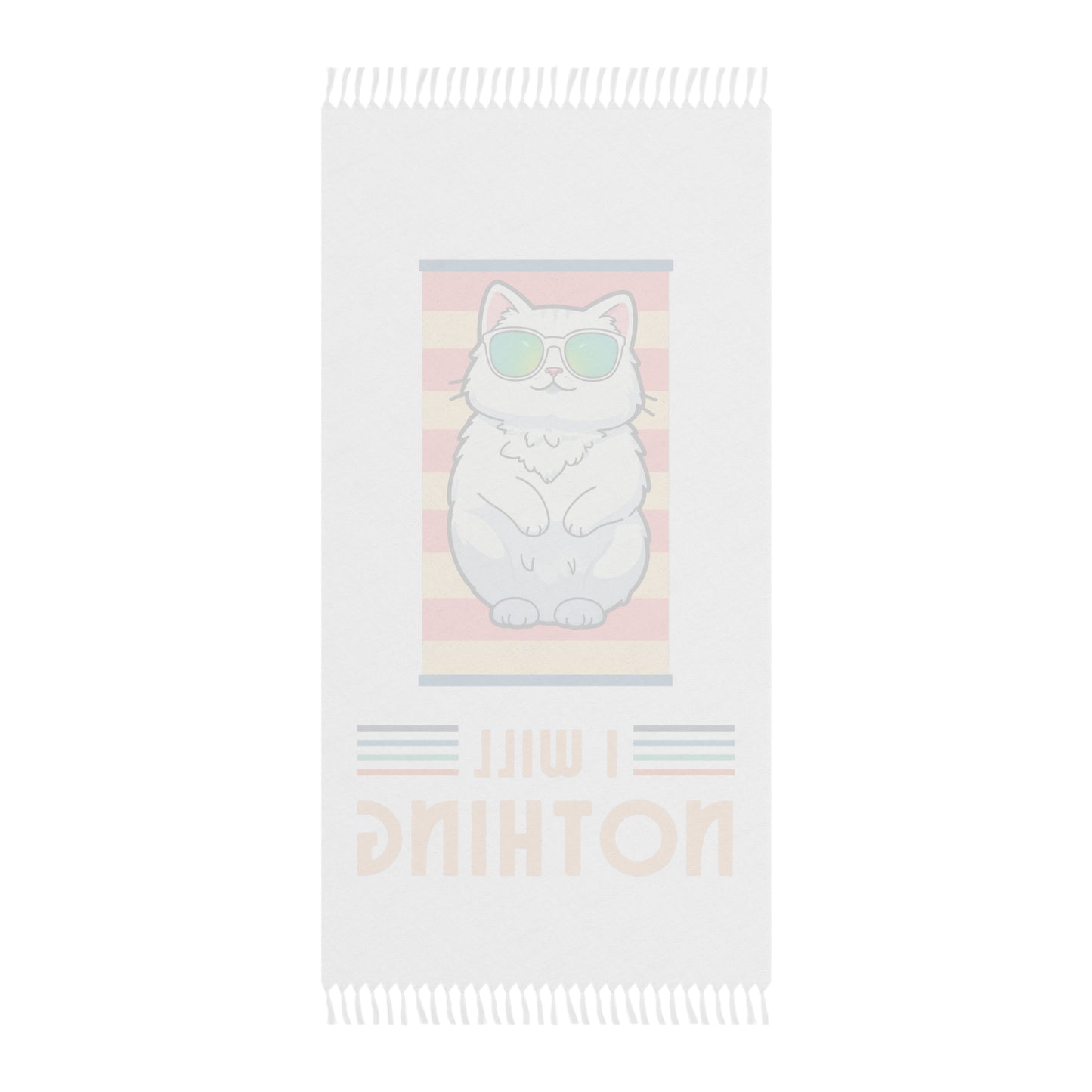 "The Zen of Idleness: A Cat's Serene Siesta" - Towel - Boho Beach Towel