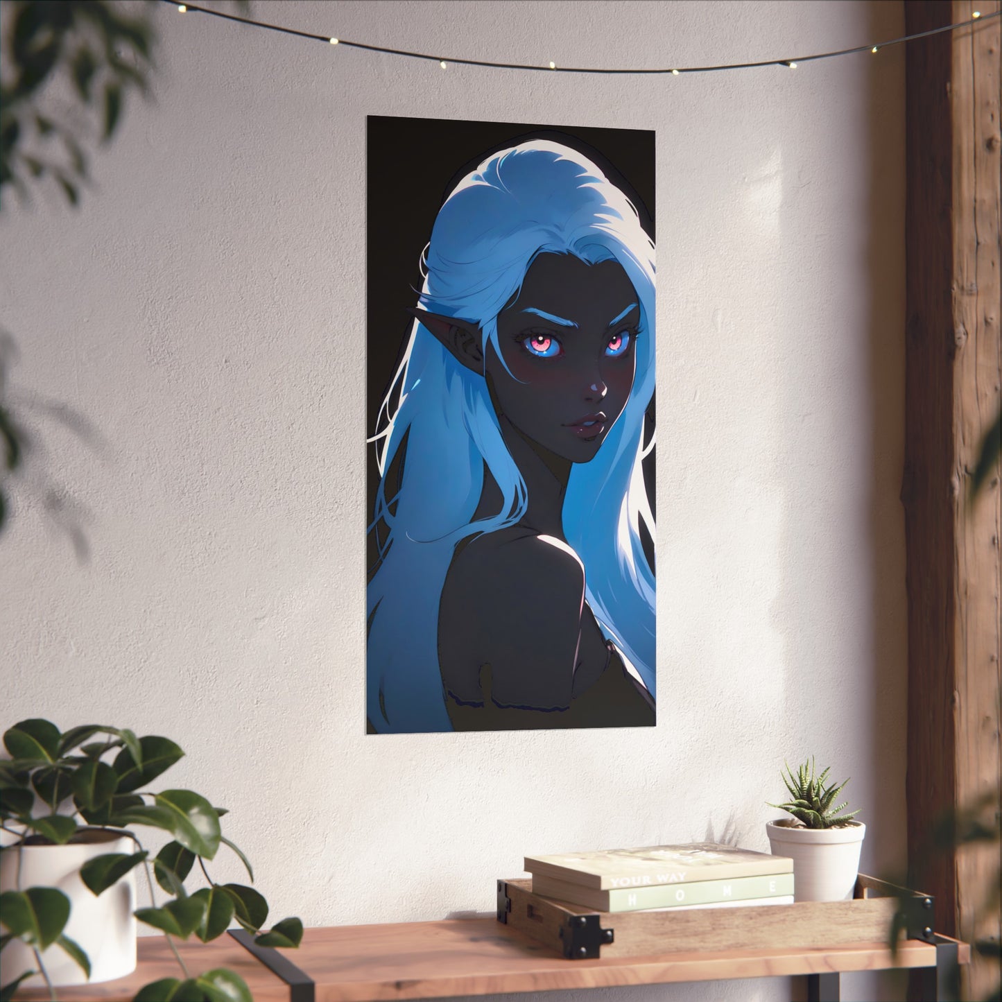 Midnight Muse: Drow Elf enchants amidst the shadows