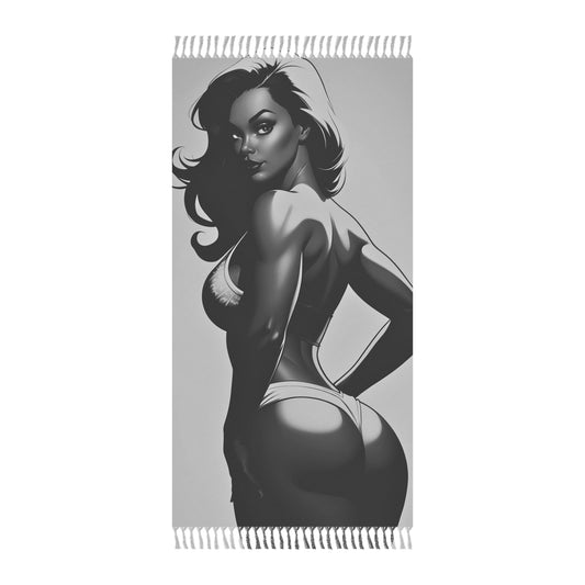 "Fit Majesty: A Look at the Form of the Muscular Courtesan" - Towel - Boho Beach Towel