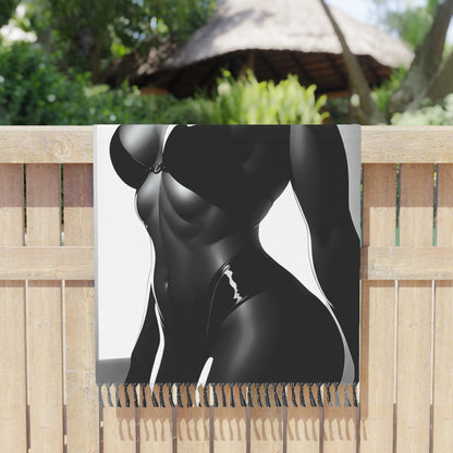 "Majestic Muscles: The Commanding Presence of a Queen in Power" - Towel - Boho Beach Towel