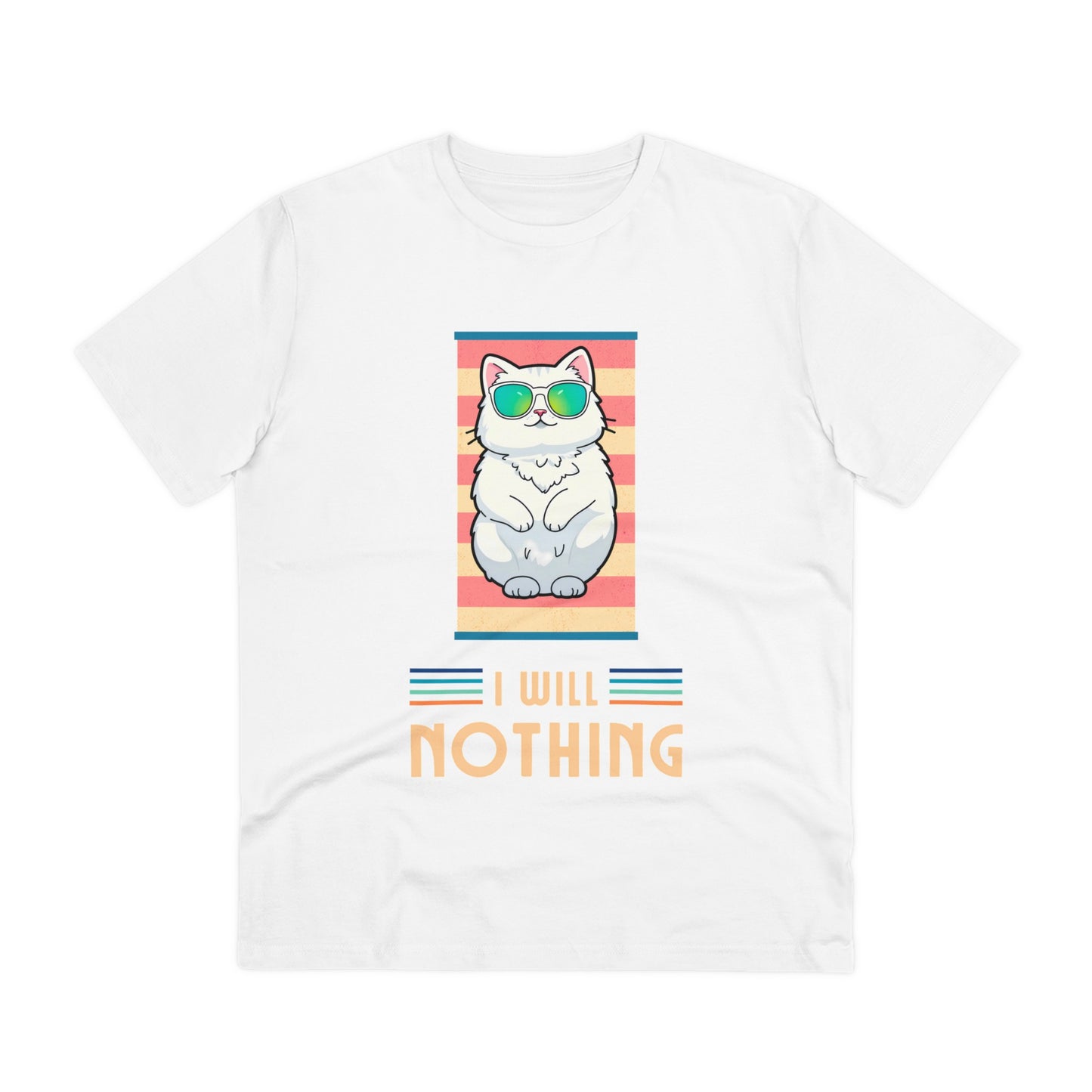 The Zen of Inaction: A Cat's Serene Slumber - T-shirt - Unisex