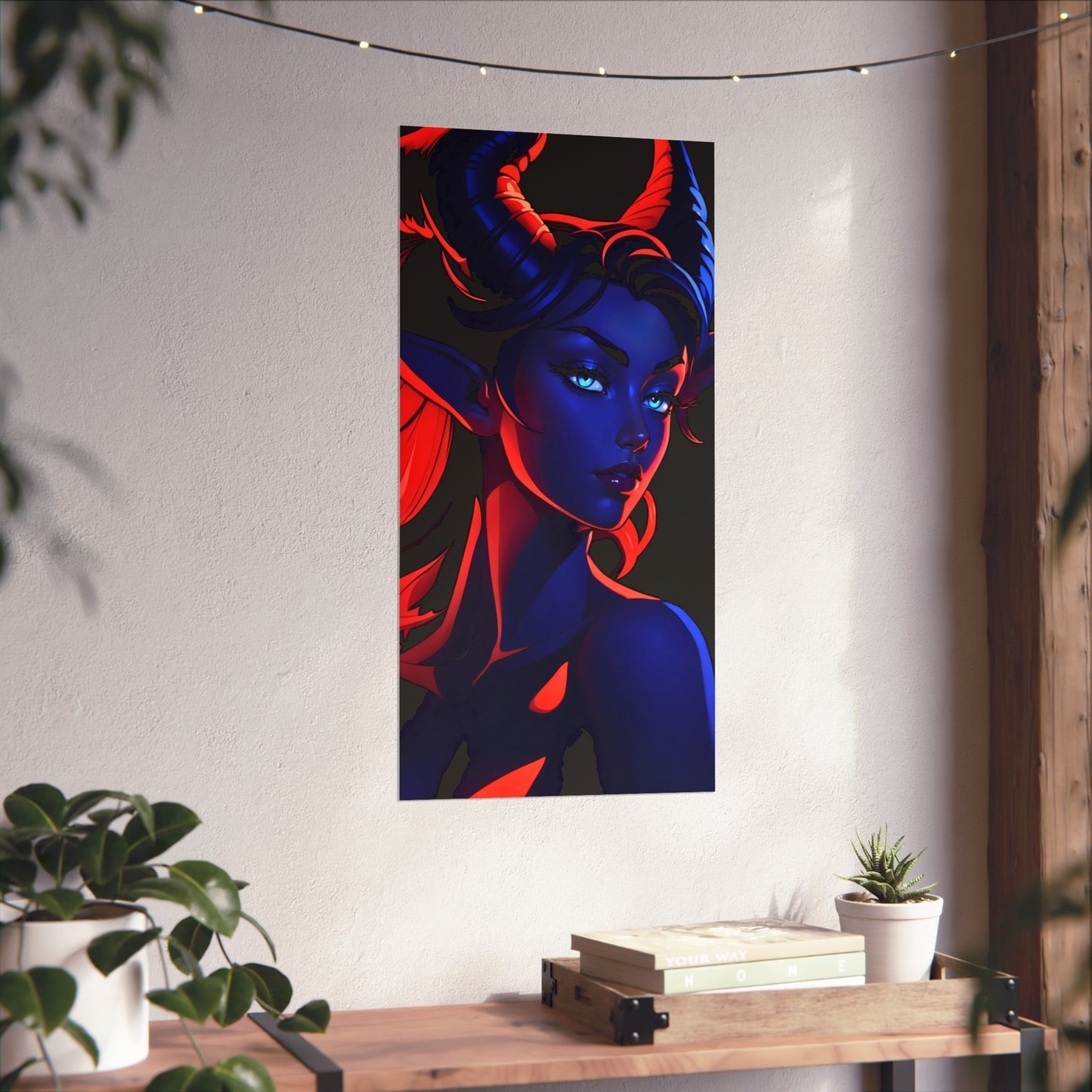 Tantalizing Duality: Tiefling in Blue and Red