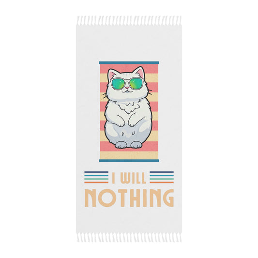 "The Zen of Idleness: A Cat's Serene Siesta" - Towel - Boho Beach Towel