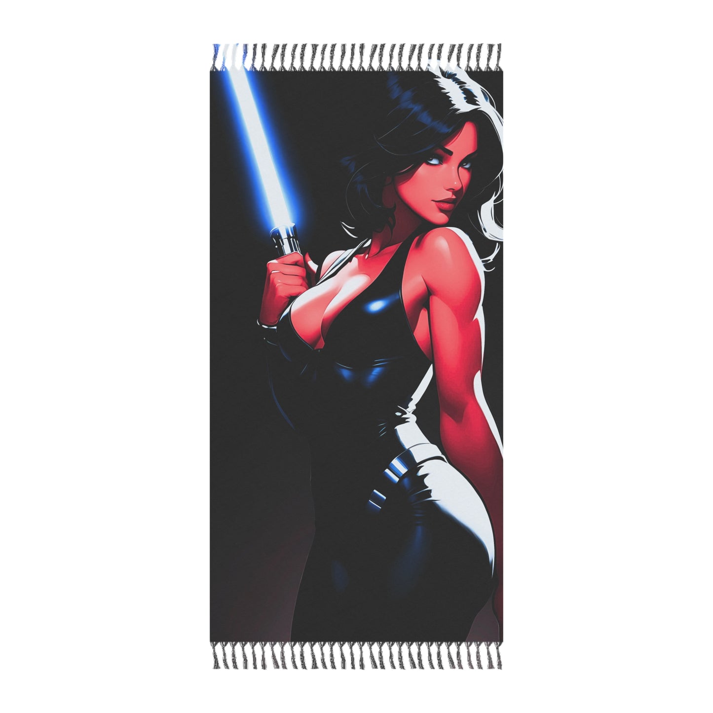 "Fiery Force: A Jedi's Quest for Balance" - Towel - Boho Beach Towel