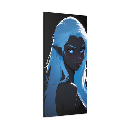 Midnight Muse: Drow Elf enchants amidst the shadows