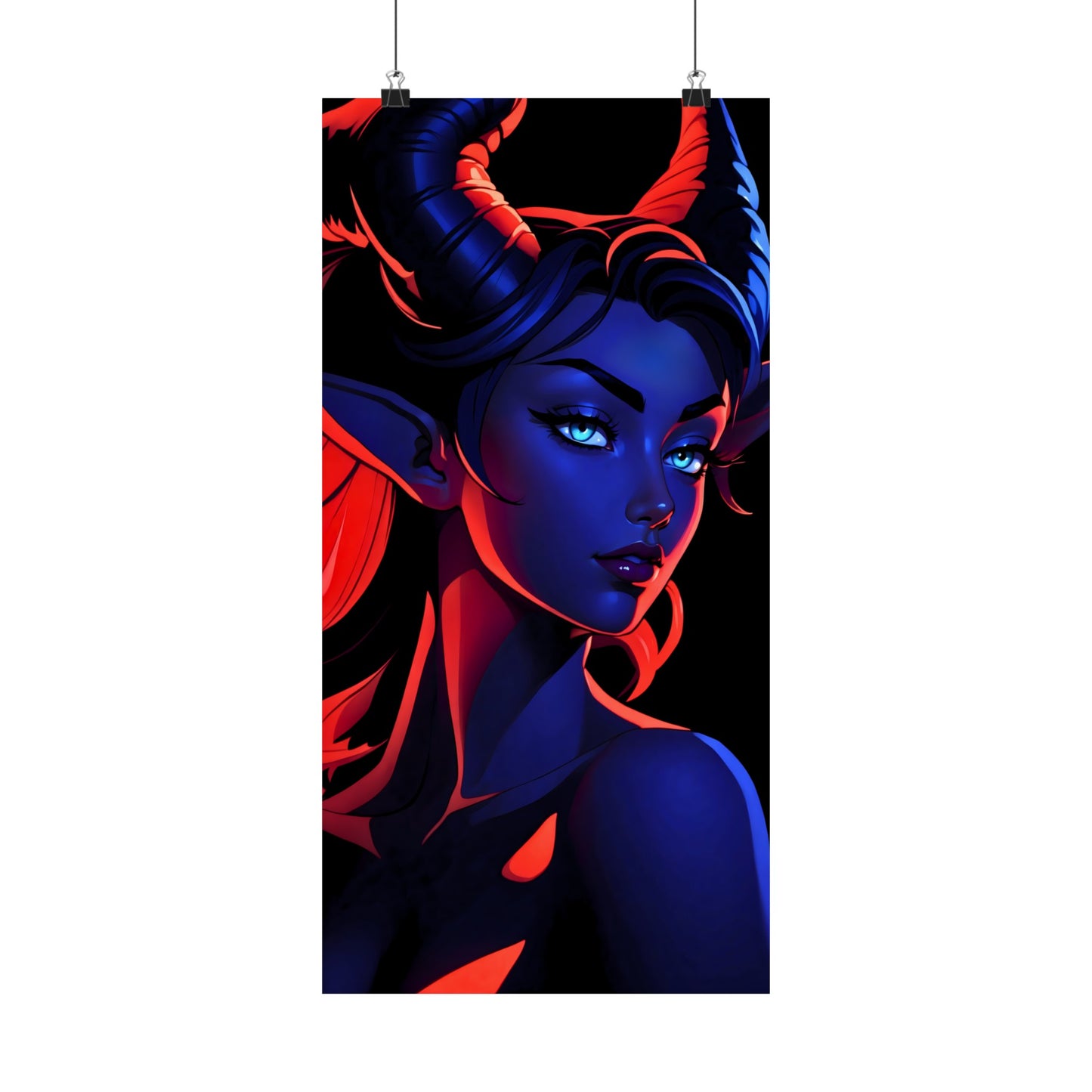 Tantalizing Duality: Tiefling in Blue and Red