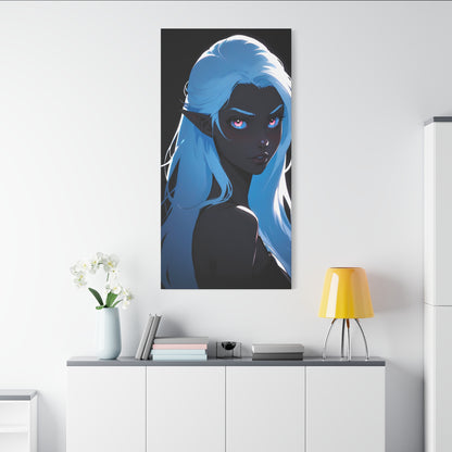 Midnight Muse: Drow Elf enchants amidst the shadows