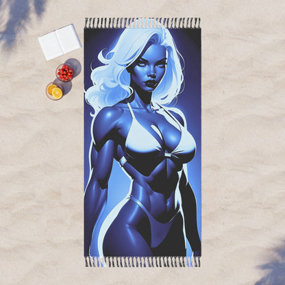 "Ceruleane Strength: The Majesty of the Muscle Queen" - Towel - Boho Beach Towel