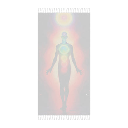 "Beachside Enlightenment: Unfolding the Kundalini" - Towel - Boho Beach Towel