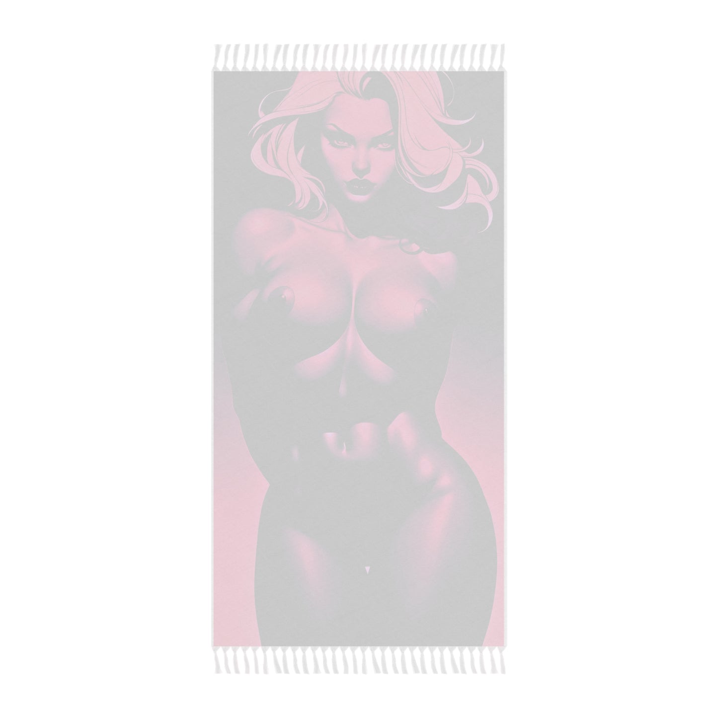 "Blush of Power: The Feminine Strength of a Pink Muscular Beauty" - Towel - Boho Beach Towel