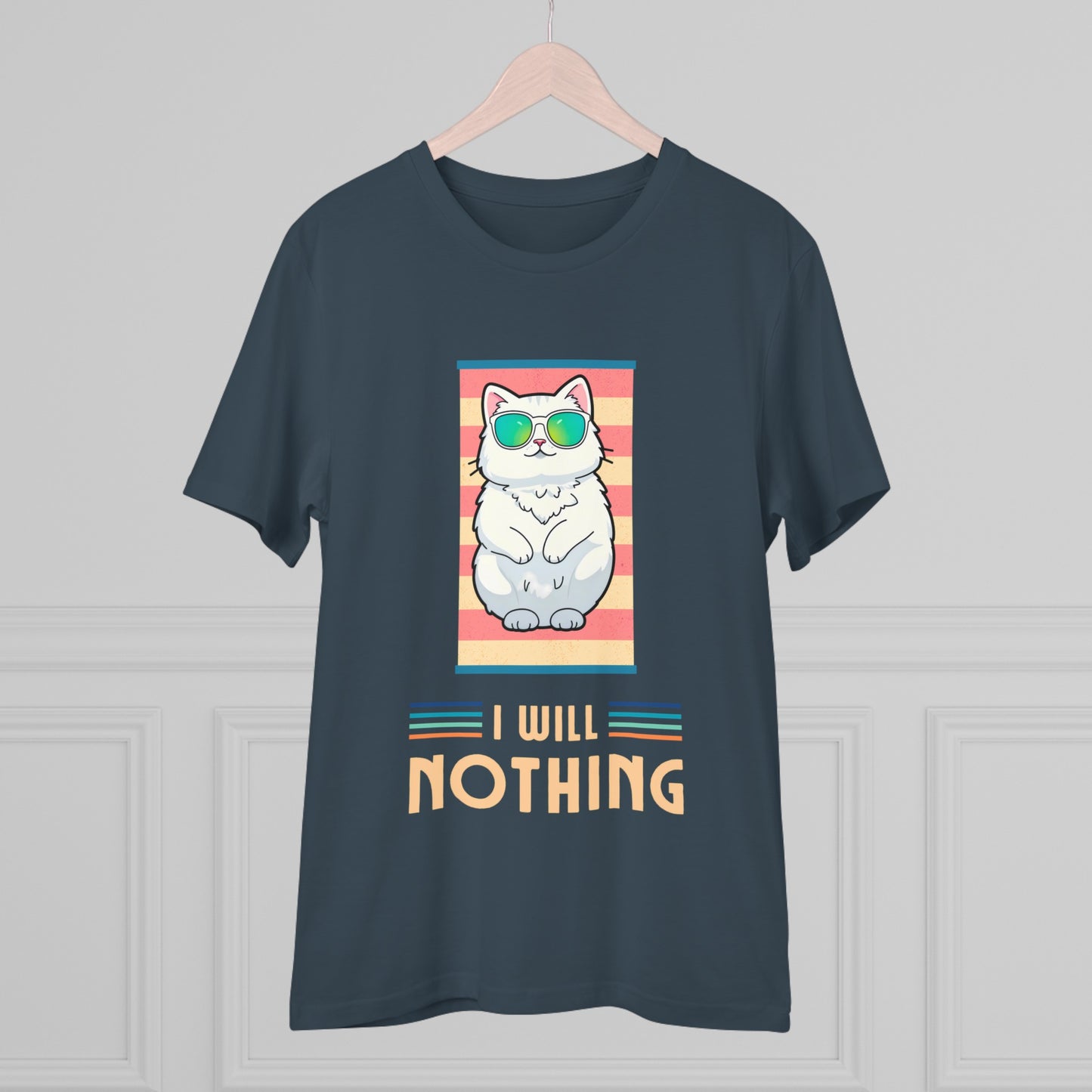 The Zen of Inaction: A Cat's Serene Slumber - T-shirt - Unisex