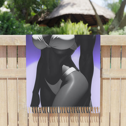 "Seductive Symphony: Courtesan's Reverie" - Towel - Boho Beach Towel