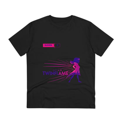 "Cosmic Commander: Captain Twinflame's Voyage in Violet" - T-shirt - Unisex