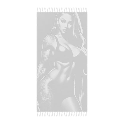 "Ink &amp; Identity: Story of a Tattooed Latina" - Towel - Boho Beach Towel