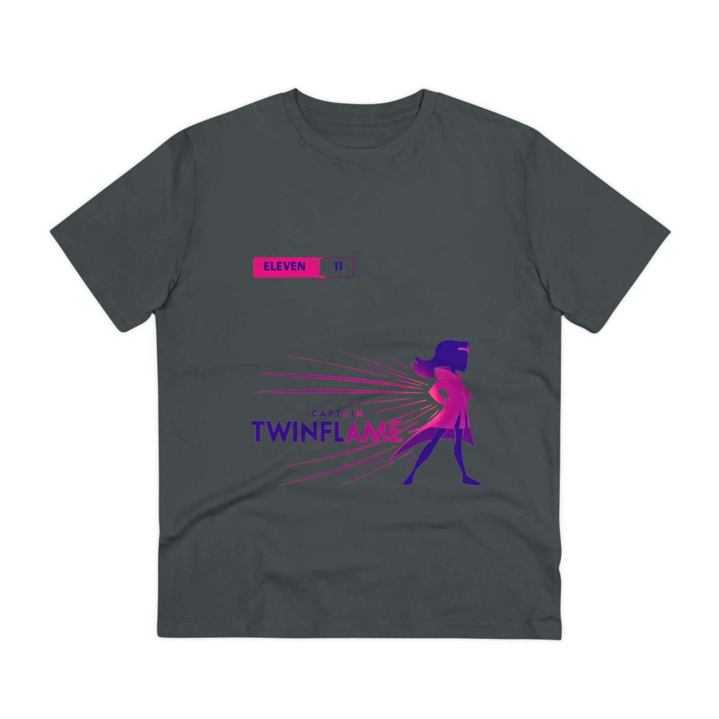 "Cosmic Commander: Captain Twinflame's Voyage in Violet" - T-shirt - Unisex