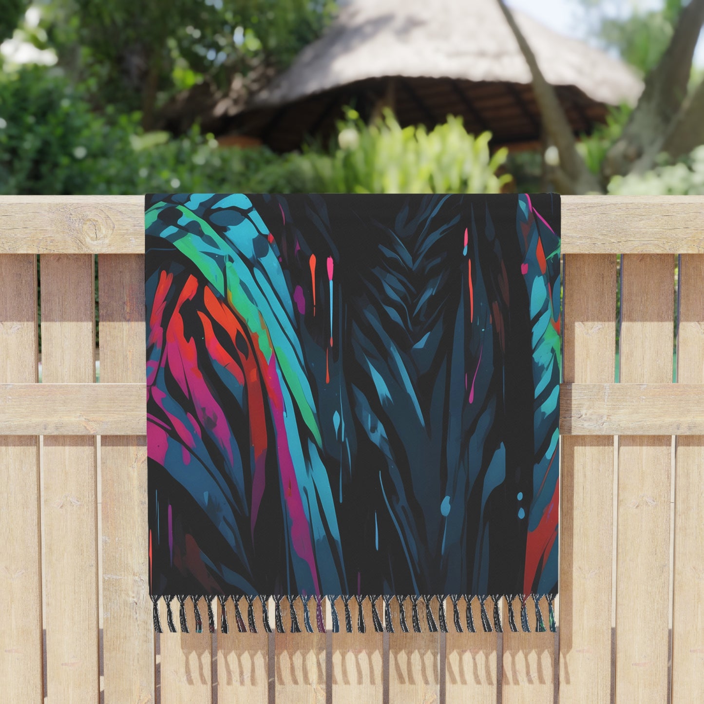 "Sun Safari: Fearless fashion roars against the night" - Towel - Boho Beach Towel