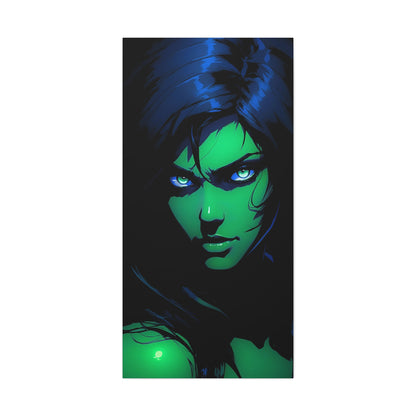 Emerald Rage: The Intense Gaze of the She-Hulk Beauty