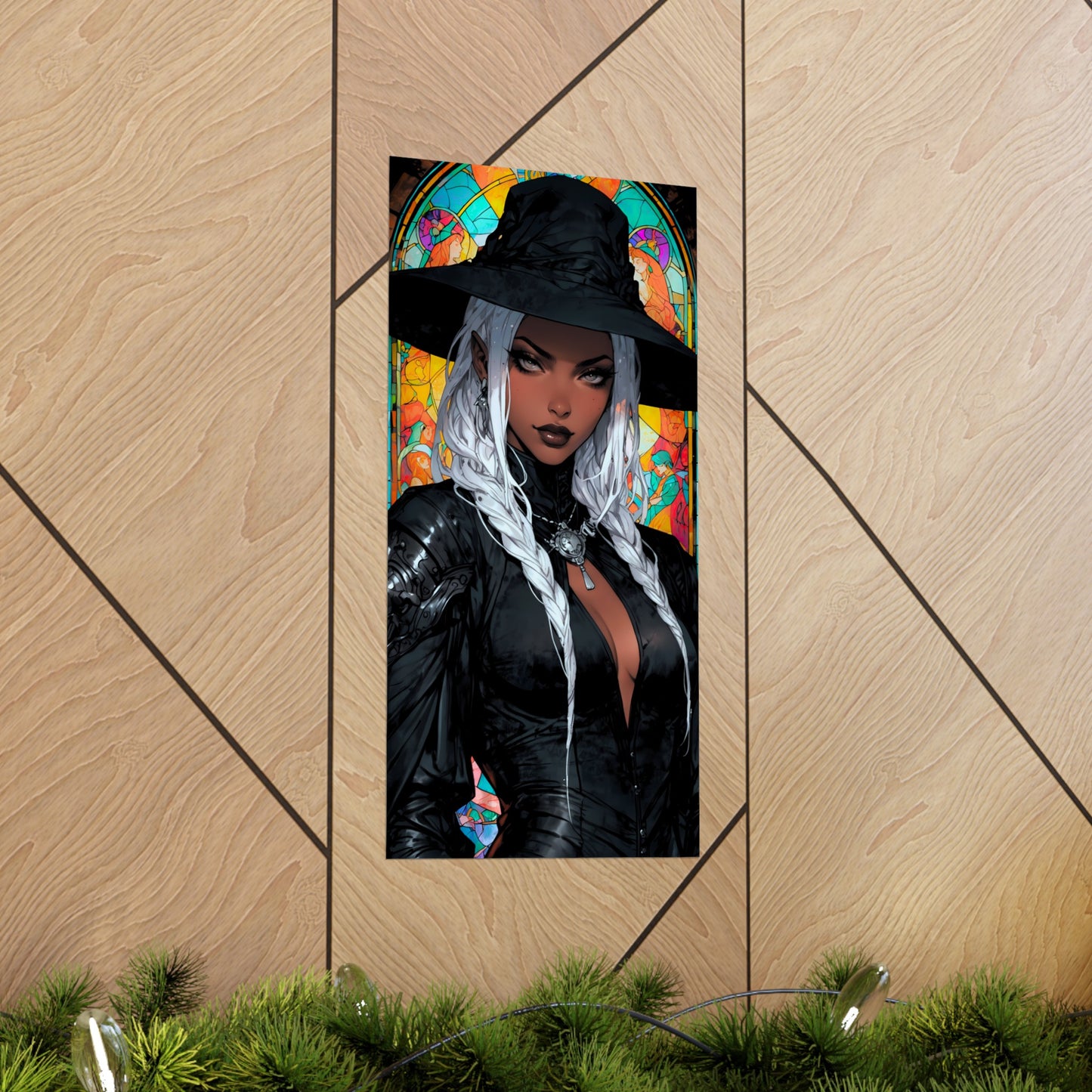 Hats off to beauty: Black elegance enriched by the splendor of stained glass