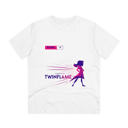 "Cosmic Commander: Captain Twinflame's Voyage in Violet" - T-shirt - Unisex