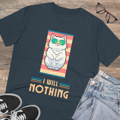 The Zen of Inaction: A Cat's Serene Slumber - T-shirt - Unisex