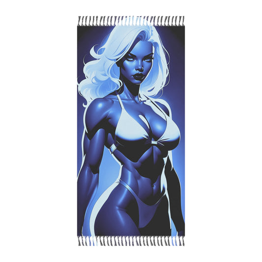 "Ceruleane Strength: The Majesty of the Muscle Queen" - Towel - Boho Beach Towel