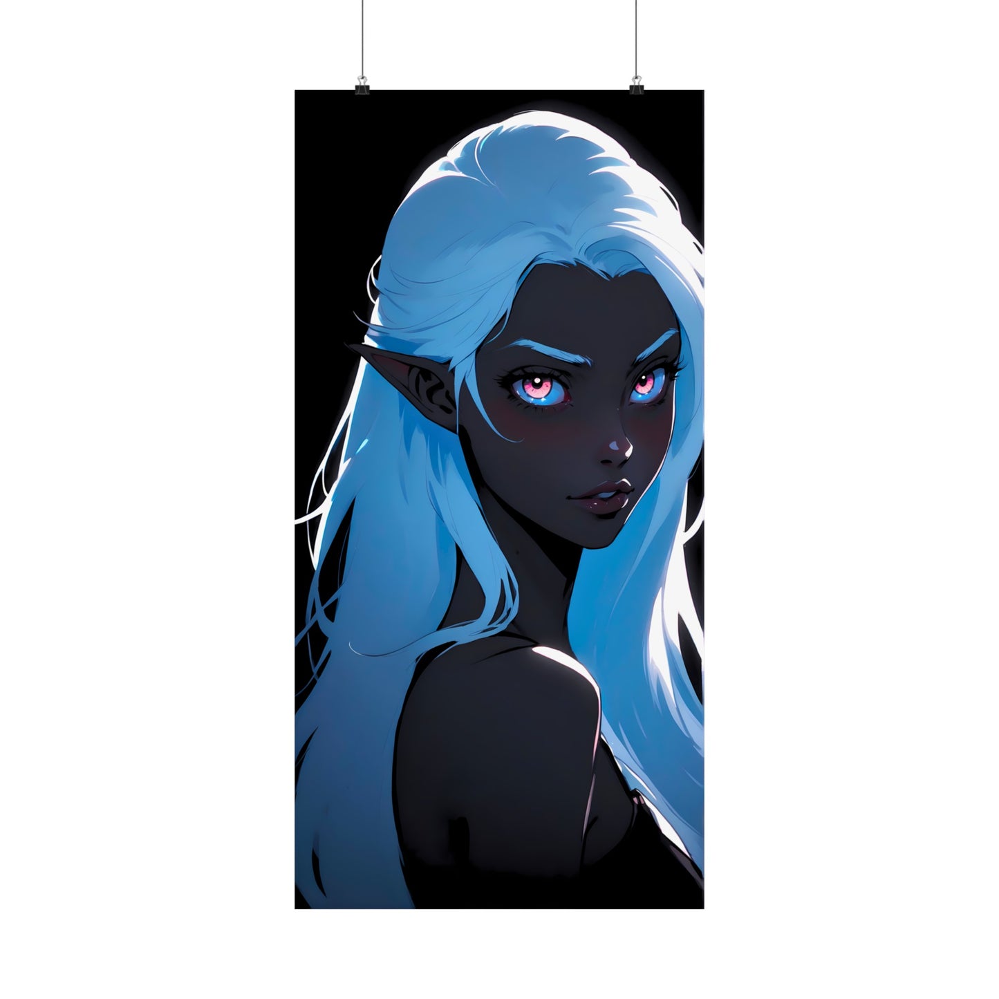 Midnight Muse: Drow Elf enchants amidst the shadows