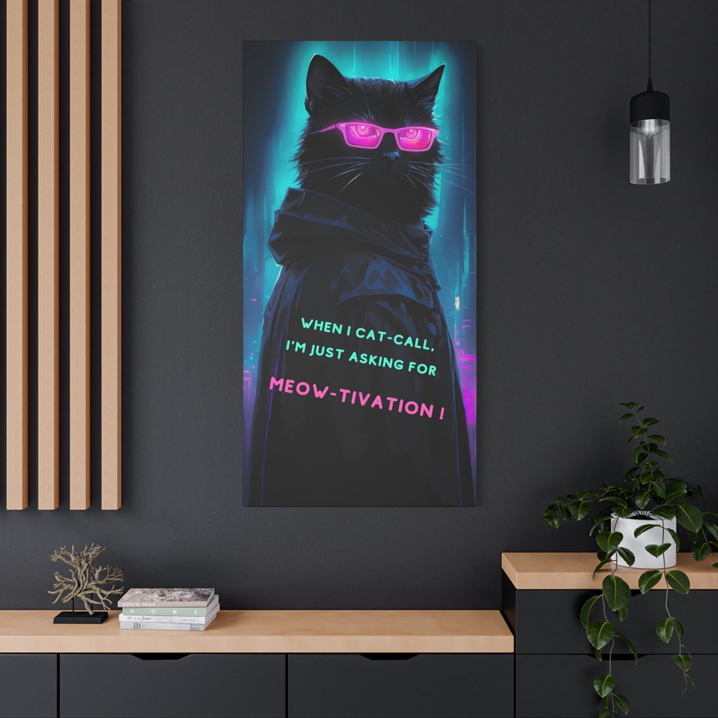 Midnight Chic: Katzenkunst mit Attitüde