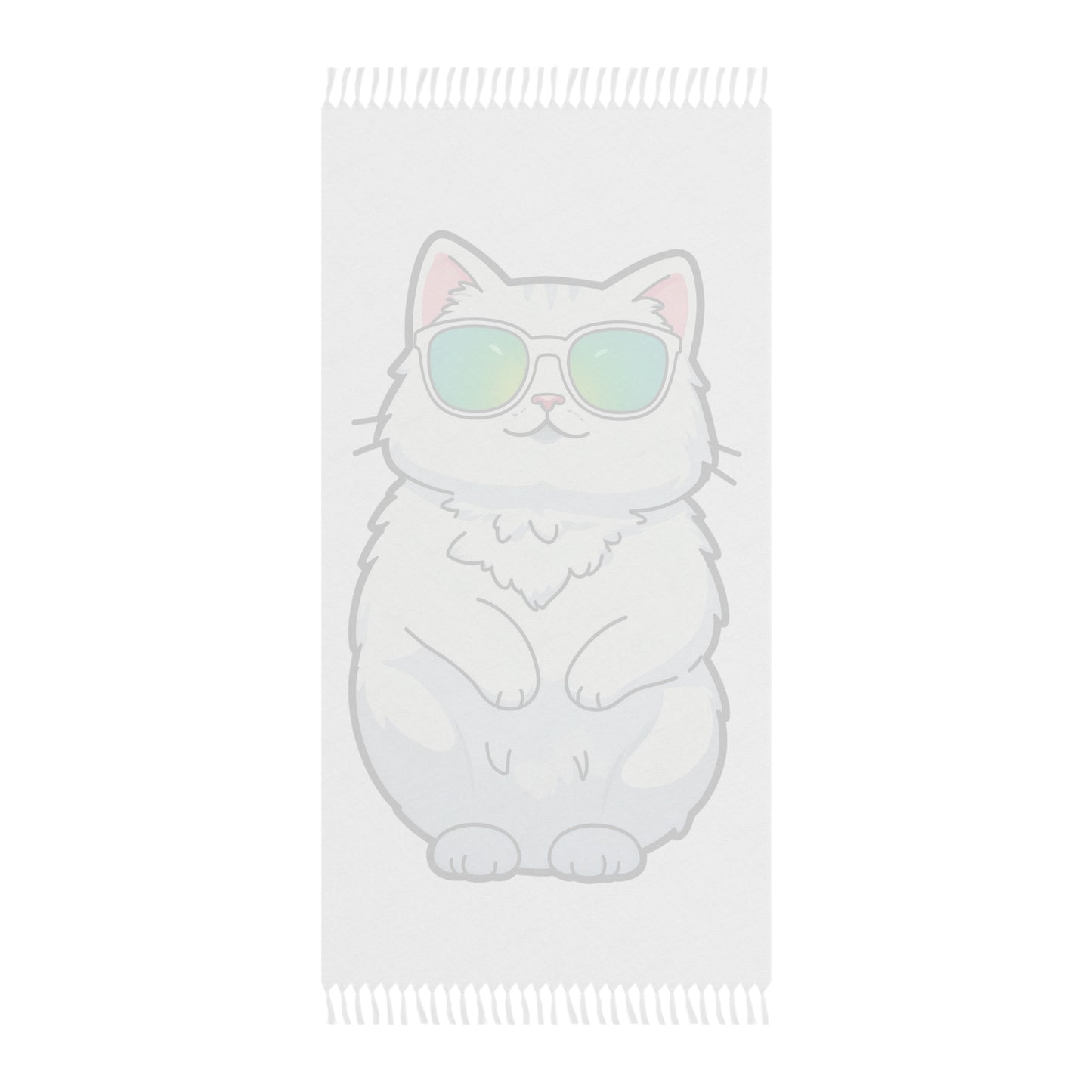 "Chill Cat Chronicles: Stilvolle Sonnenbrillen & Sandige Träume" - Handtuch - Boho-Strandtuch