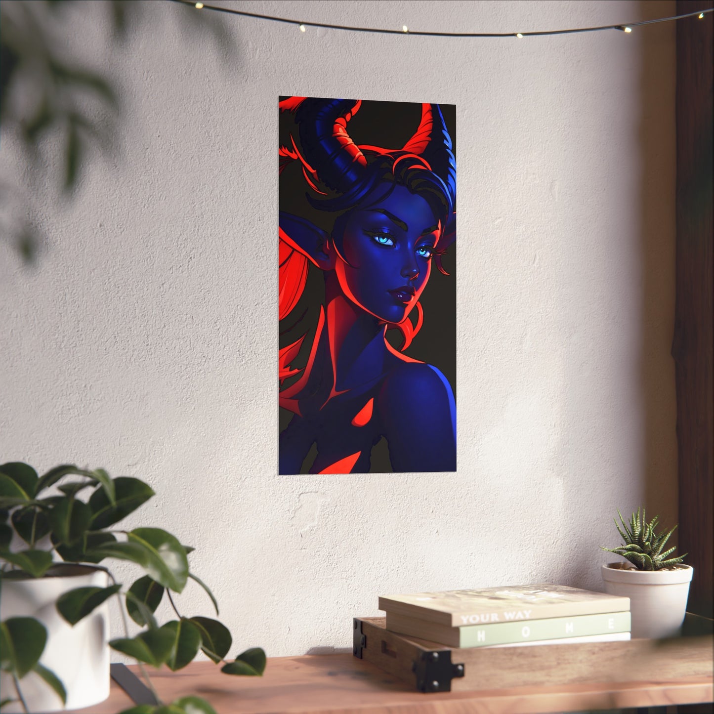 Tantalizing Duality: Tiefling in Blue and Red