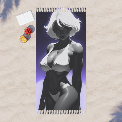 "Seductive Symphony: Courtesan's Reverie" - Towel - Boho Beach Towel