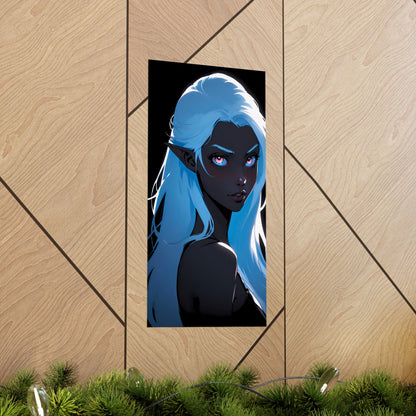 Midnight Muse: Drow Elf enchants amidst the shadows