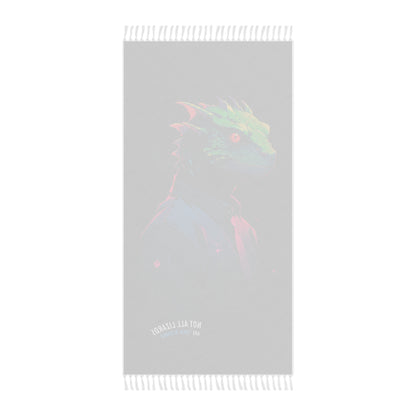 Beneath the Scales: The Lizard's Business Charm" - Towel - Boho Beach Towel