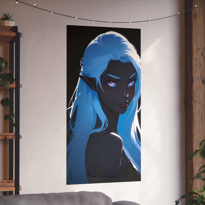 Midnight Muse: Drow Elf enchants amidst the shadows