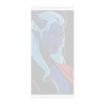 "Infernal Charm: The Enigmatic Magic of a Tiefling Beauty" - Towel - Boho Beach Towel