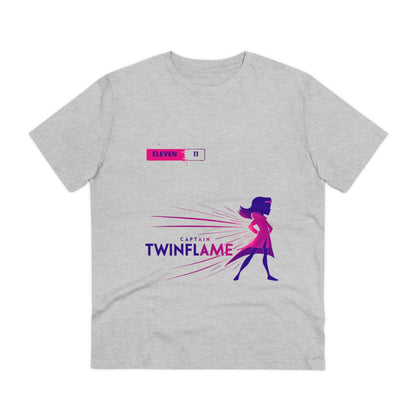 "Cosmic Commander: Captain Twinflame's Voyage in Violet" - T-shirt - Unisex