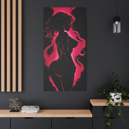 Glowing Shadow: Silhouette of an anime flame