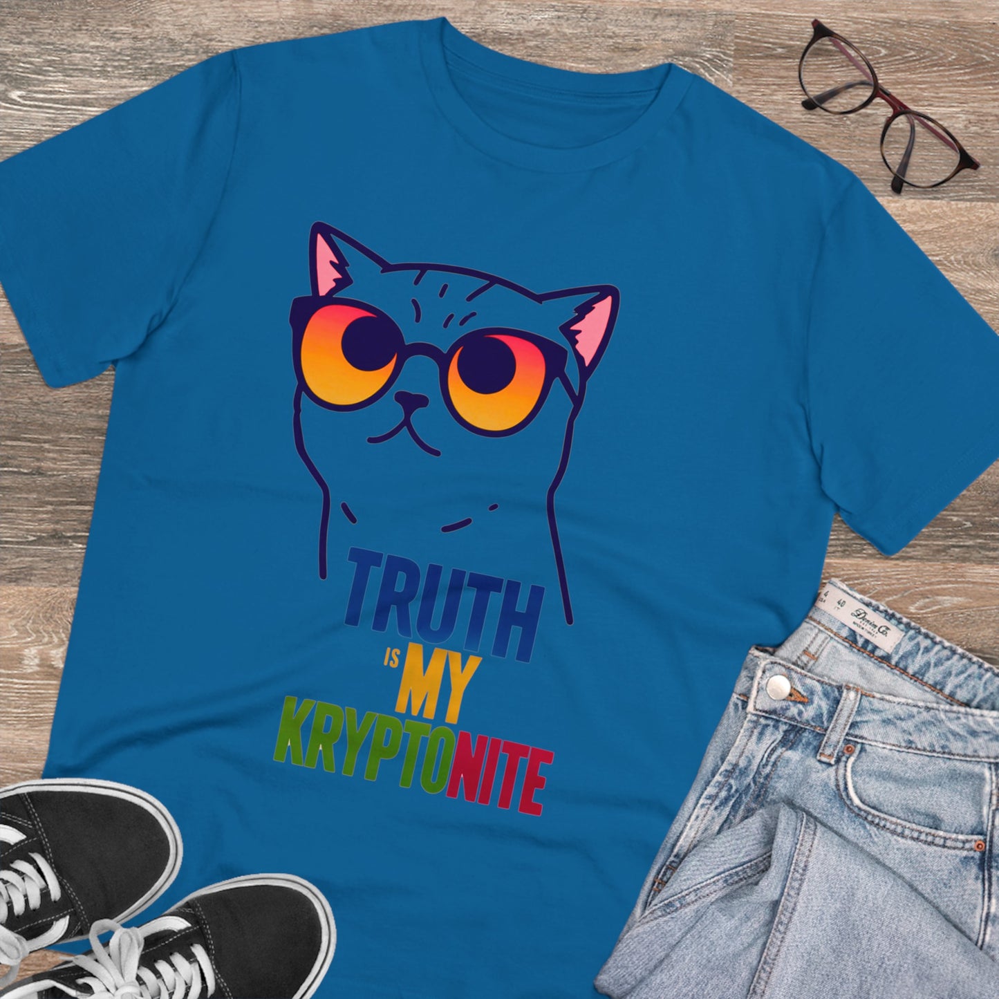 "Purr-spective: Truth Is My Kryptonite" - T-shirt - Unisex