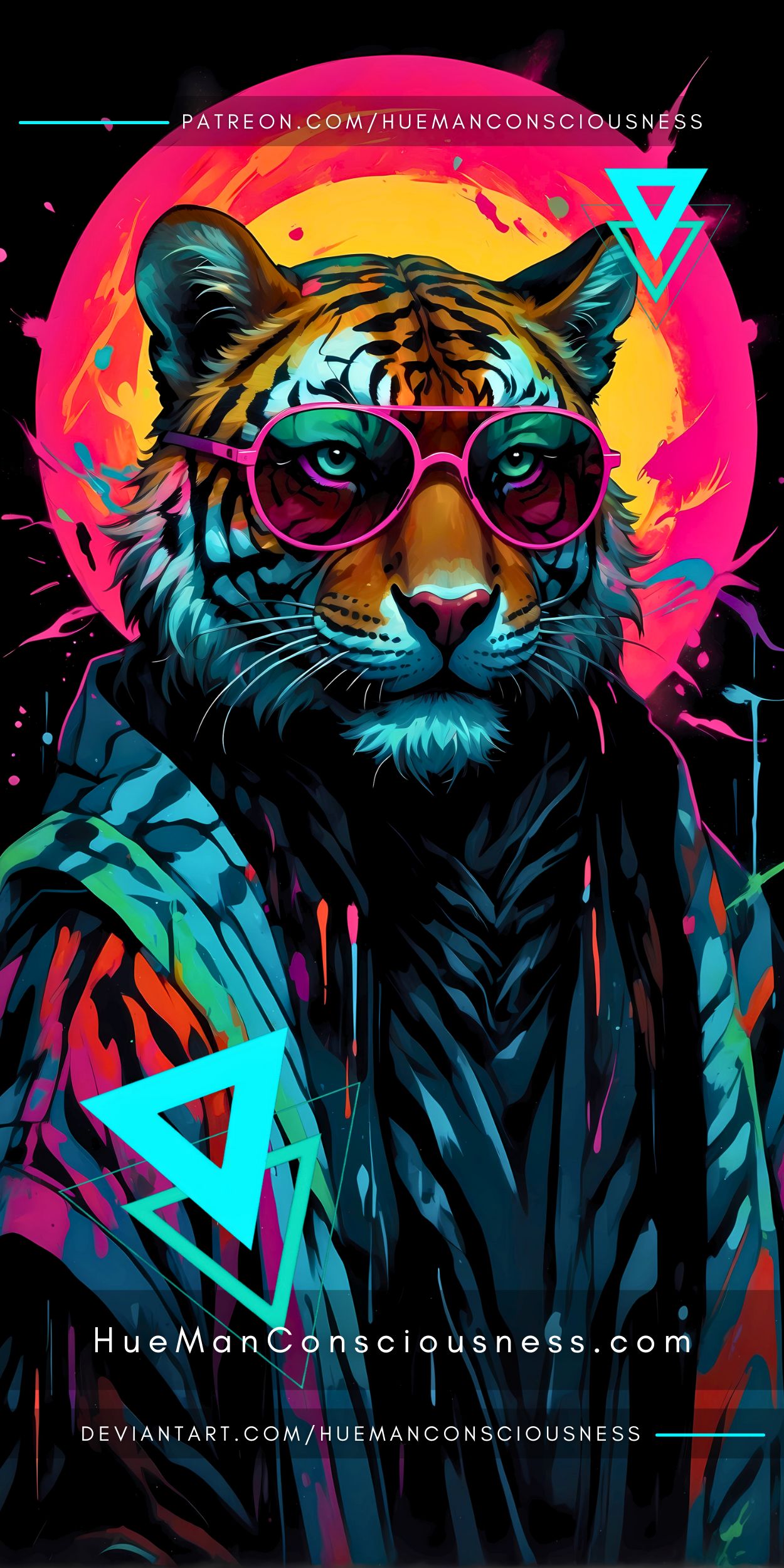 Sonnenbrillen-Tiger: Cartoon-Coolness pur