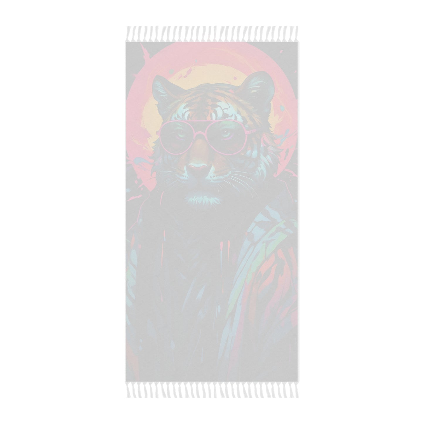 "Sun Safari: Fearless fashion roars against the night" - Towel - Boho Beach Towel