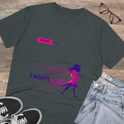 "Cosmic Commander: Captain Twinflame's Voyage in Violet" - T-shirt - Unisex