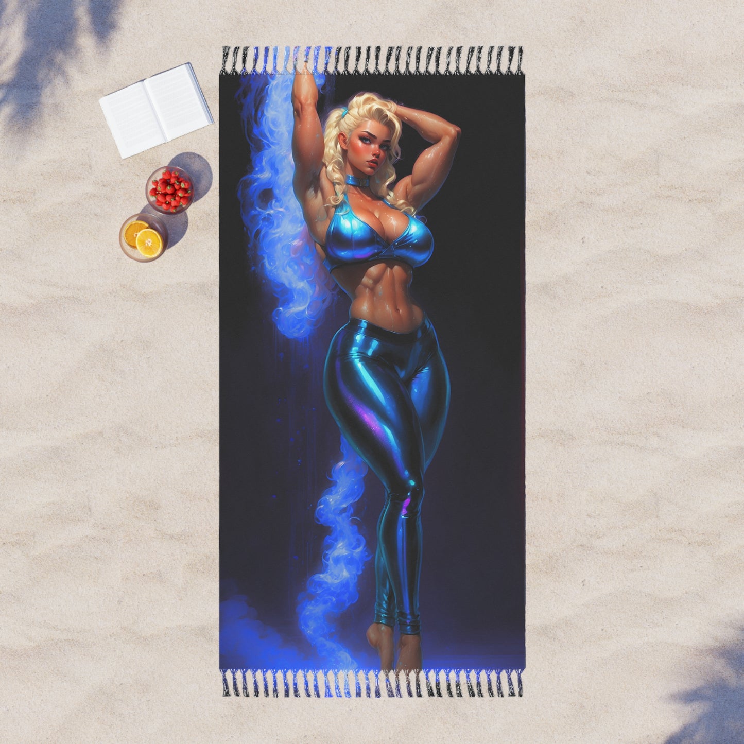 Twilight Tango: The Enigmatic Dancing of the Blonde Siren - Towel - Boho Beach Towel